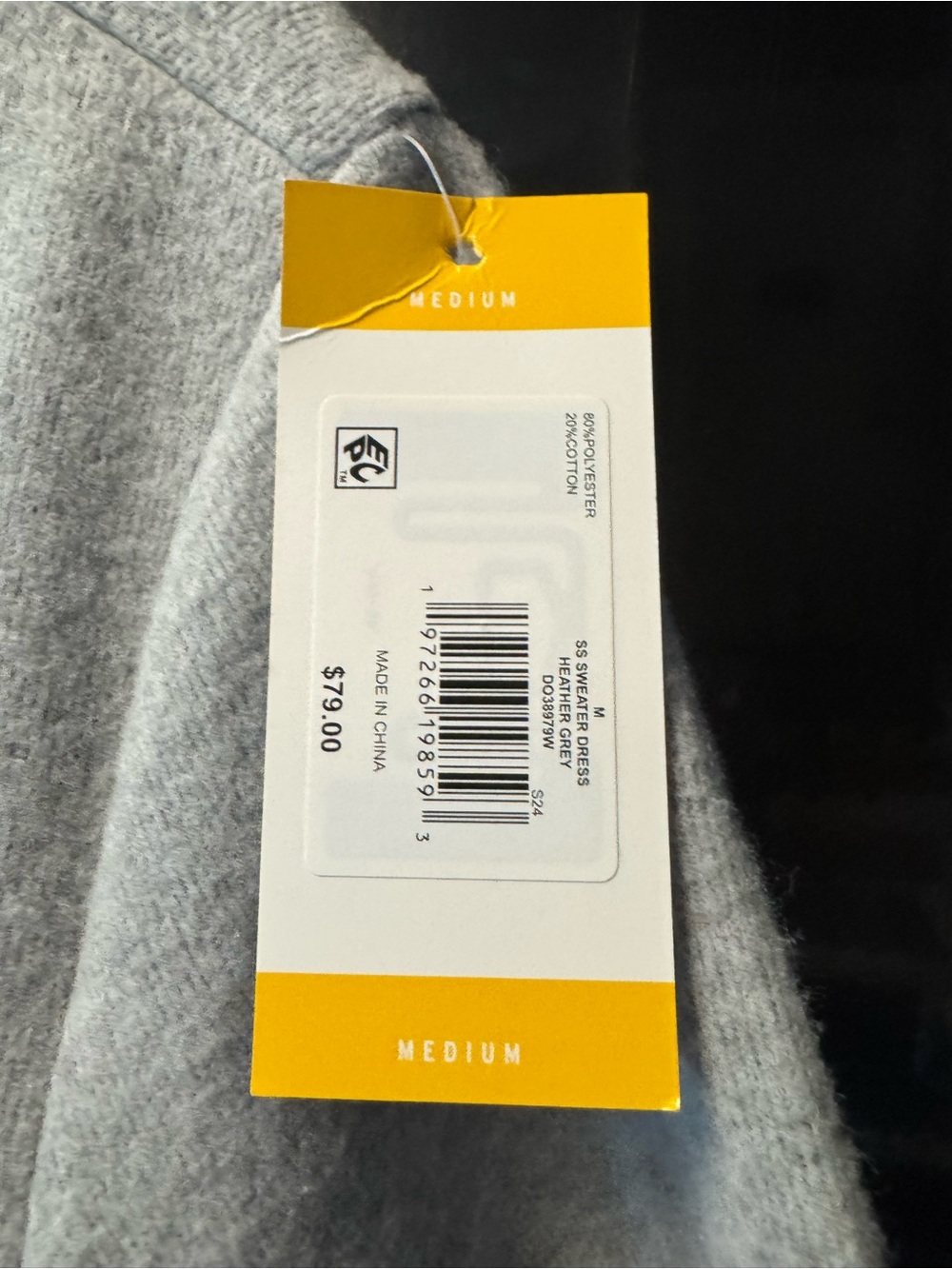 Steve Madden NWT Gray Comfy Dress